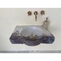 Custom Order Lilac Marble Sink, Powder Room Marble Sink Basin