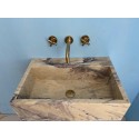 Purple Marble Sink, Wall Mounted Marble Sİnk