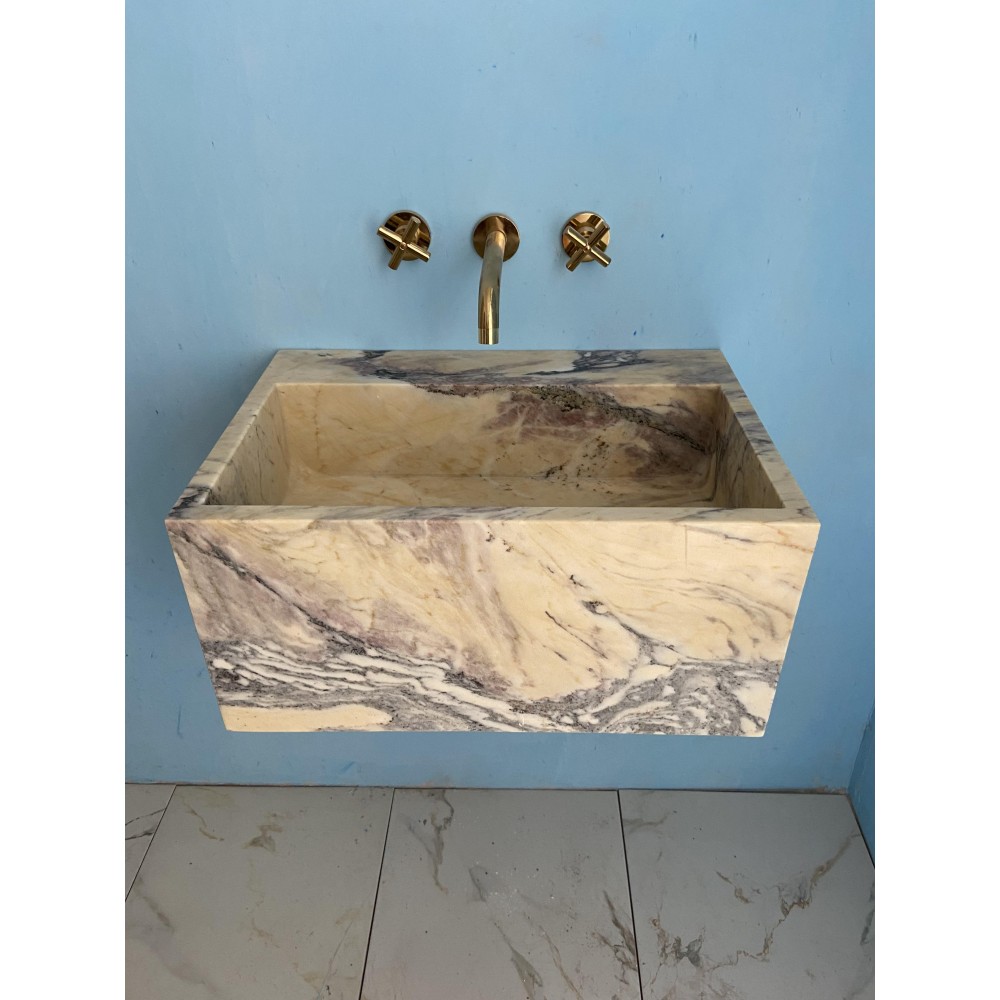 Purple Marble Sink, Wall Mounted Marble Sİnk