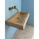 Rough Travertine Sink, Black Marble Sink