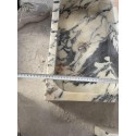 Small Marble Sink, Gray Veined Marble Sink