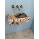 Small Marble Sink, Gray Veined Marble Sink