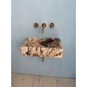 Small Marble Sink, Gray Veined Marble Sink