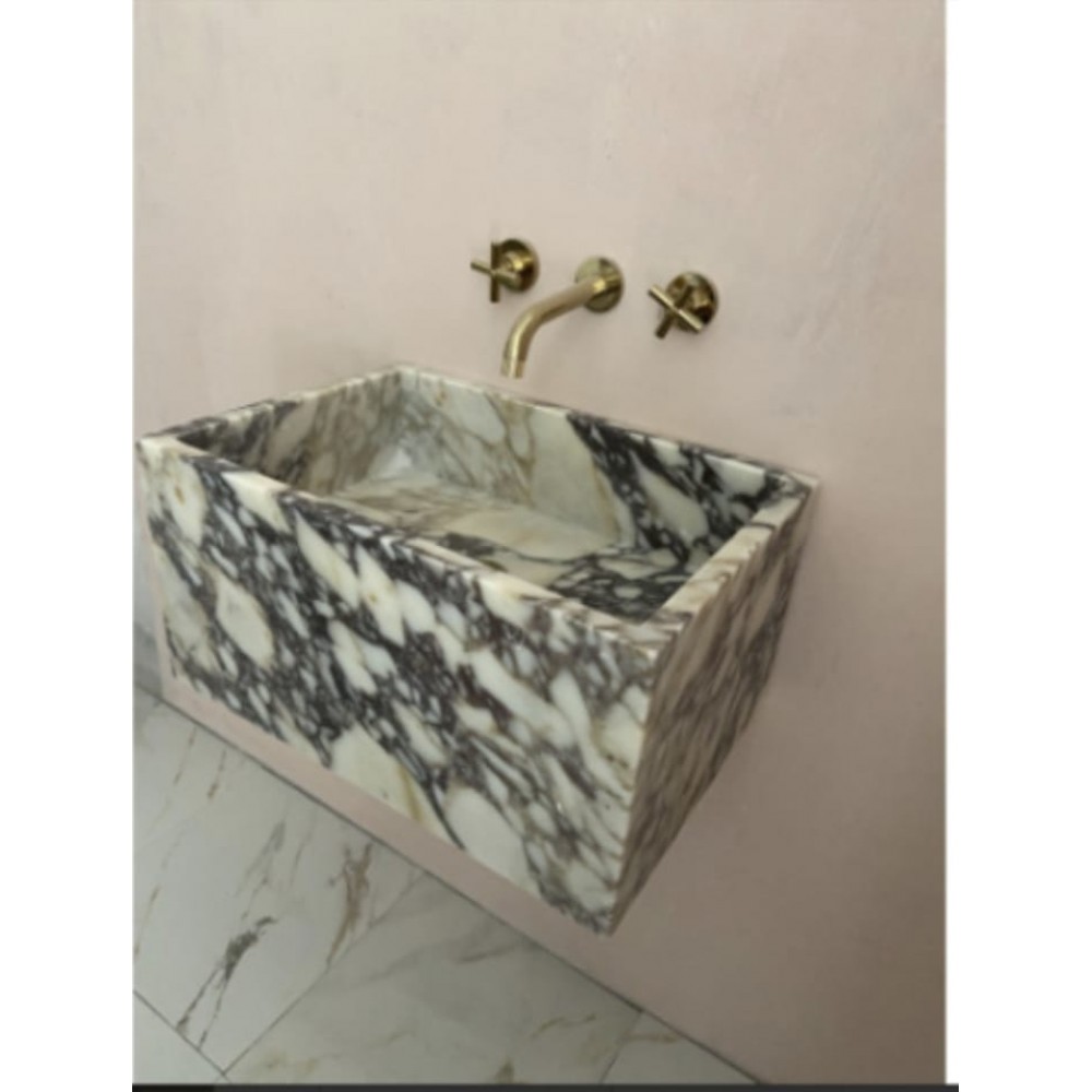 Custom Marble Sink+ Wall Brackets For Tabathaf