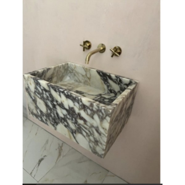 Custom Marble Sink+ Wall Brackets For Tabathaf