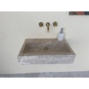 Travertine Rough Chiseled Sink Wall Mount Marble Sink Marble Bathroom Sink