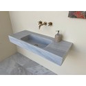 Veined Gray Marble Sink, Powder Room Washbasin