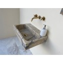 Violet Gold Marble Sink , Calacatta Sink, Powder Room Marble Sink