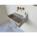 Violet Gold Marble Sink , Calacatta Sink, Powder Room Marble Sink
