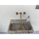 Violet Gold Marble Sink , Calacatta Sink, Powder Room Marble Sink