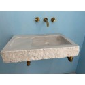 White Marble Sink Basin, Wall Mount Marble Sink