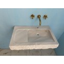 White Marble Sink Basin, Wall Mount Marble Sink