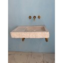 White Marble Sink Basin, Wall Mount Marble Sink