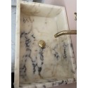 Yellow Marble Sink, Large Calacatta Viola Marble Sink
