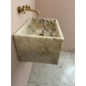 Yellow Marble Sink, Large Calacatta Viola Marble Sink