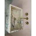 Yellow Marble Sink, Large Calacatta Viola Marble Sink