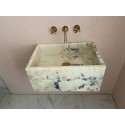 Yellow Marble Sink, Large Calacatta Viola Marble Sink