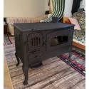 Wood Burning Cast Iron Fireplace With Oven, Handmade Oven