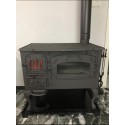 Wood Burning Cast Iron Fireplace With Oven, Handmade Oven