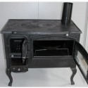 Wood Burning Cast Iron Fireplace With Oven, Handmade Oven