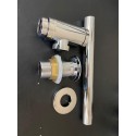 Chrome Brass P-Trap Set, Drain Pipe