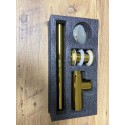 Gold Brass P-Trap Set With Overflow, Drain Pipe