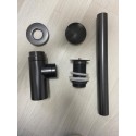 Black Brass P-Trap Set, Black Drain Pipe