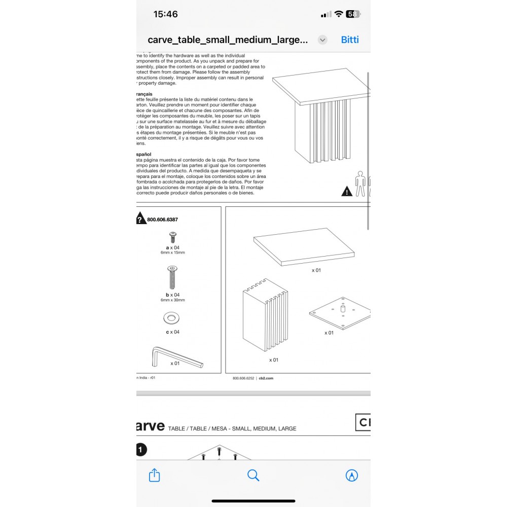 Brackets for Table