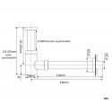 Gold Brass P-Trap Set With Overflow, Drain Pipe