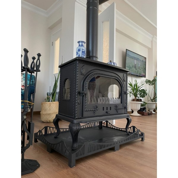 Stove With Cast Iron, Stove With Wood Burning